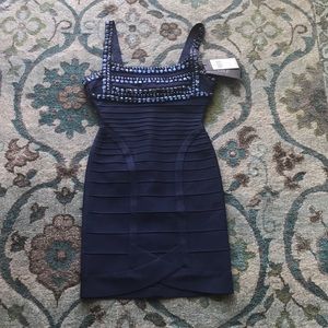 Herve Leger Blue cocktail dress
